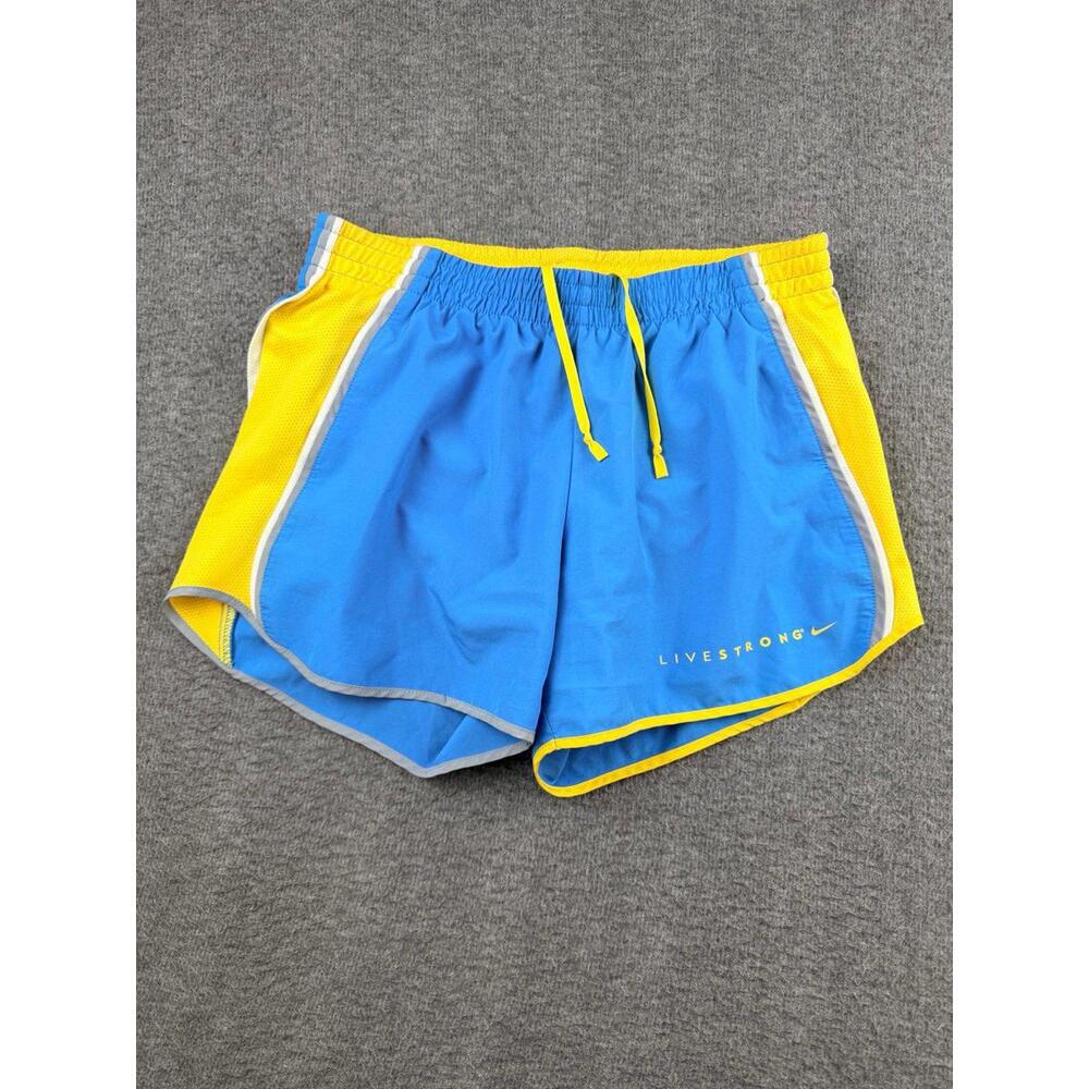 Nike Dri-Fit Women's Size Small Livestrong Tempo Running Shorts Blue Lined